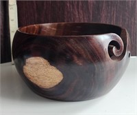 Nice wooden carved yarn bowl