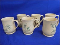 (6) Wade Pottery Tankards