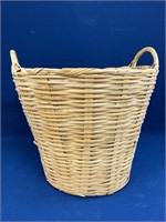 Vintage Natural Woven Laundry Basket 18”x17”x 14