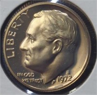 Proof 1972 S. Roosevelt dime