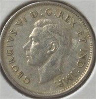 Silver 1943 Canadian dime