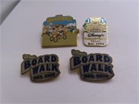 (4) Disney BOARDWALK vintage Collector's Pins