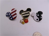 (3) Mickey Mouse Disney EARS Pins ying yang