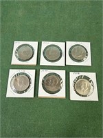 KENNEDY HALF DOLLAR COINS, TWO 1971, TWO 1972,