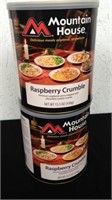 2 Mountainhouse raspberry crumble 15.5 ounce cans