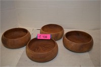 Four Genuine Teak Bowls by Goodwood