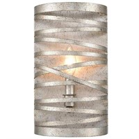 1-Light 7 in. Antique Nickel Wall Sconce