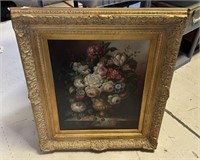 Signed Z. Nancy Still Life Roses Painting