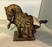 Vintage Cast Iron Chinese Tang Dynasty Style Horse