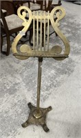 Vintage Brass Lyre Music Stand Adjustable