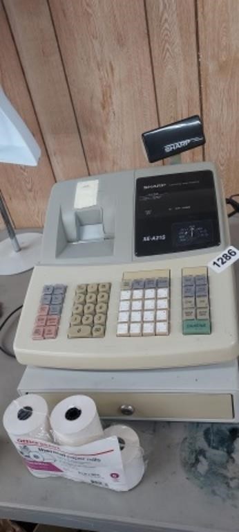 SHARP CASH REGISTER WITH KEY