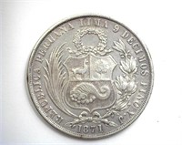 1871 Sol About UNC Peru
