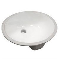 Vitreous China Oval Undermount Bathroom Sink