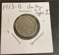 1913-D buffalo nickel --type I