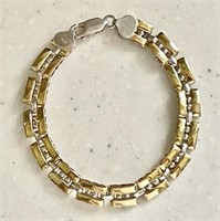 Gold over sterling silver bracelet