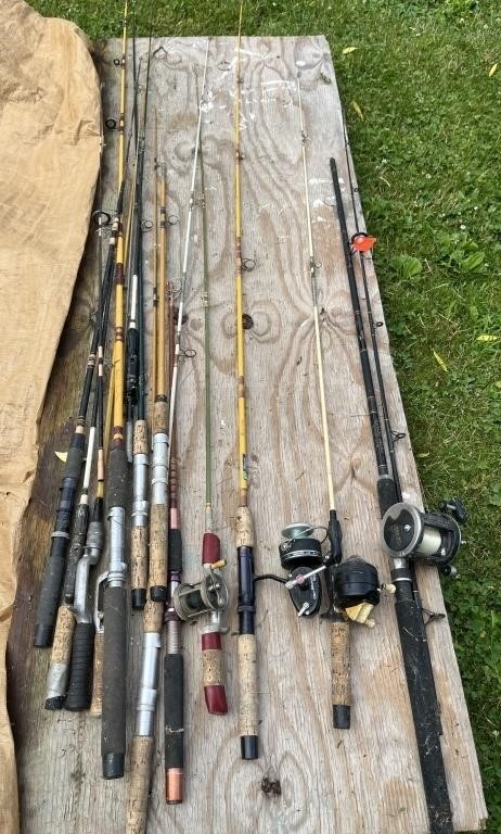 Assorted Fishing Rods & Reels