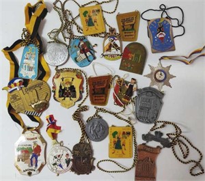 20 Vintage German Carnival Badges / Medals