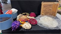Hat Box with Miscellaneous Hats and Will Long