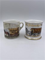 Ice Wagon Porcelain Occupational Shaving Mugs