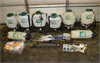 Lesco sprayers: 6 backpack, 2 canister, extra spra