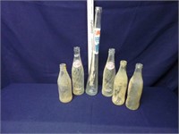 VINTAGE TALL GLASS PEPSI BOTTLE AND MORE