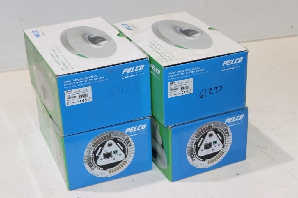 (4) NEW PELCO SARIX SECURITY CAMERAS