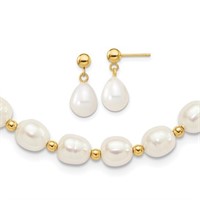 14 Kt-Fresh Water Pearl Bead Set