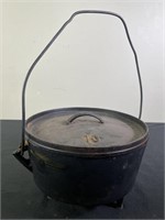 No. 10 Cast Iron Camp Oven Cauldron