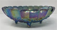 Blue Carnival Glass Bowl