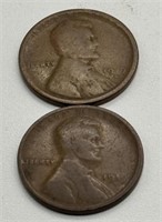 Pair 1919 Wheat Leaf Pennies 1 S other unknown