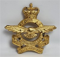 Royal Canadian Air Force Vintage Hat Badge Brass