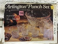 Arlington Punch Bowl Set W/ 20 Glasses