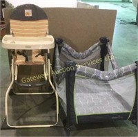 Graco Playpen and High Chair