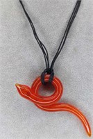 La dolce 18" necklace with glass snake pendant