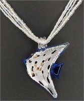 La dolce 18" necklace with glass fish pendant