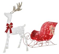 4x Hoyechi Reindeer & Reindeer With Sleigh