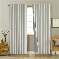 SEALED - Joydeco Linen Curtains 96 inches Long 100