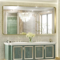 $399 - 72 x 36 Inch Brushed Gold Bathroom Mirror