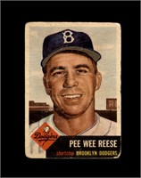 1953 Topps #76 Pee Wee Reese P/F to GD+