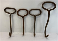 (4) HAY HOOKS