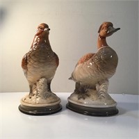 2 DUCK FIGURINES