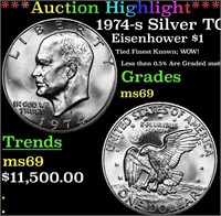 ***Auction Highlight*** 1974-s Silver Eisenhower D