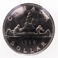 Canada 1968 Nickel Dollar MS65 Iccs Normal Island