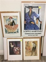 Y - GROUP OF 4 PRINTS BY LOPPO MARTINEZ (A70)