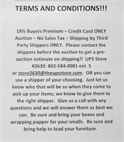 TERMS AND CONDITIONS OF THE AUCTION!!