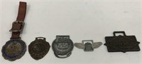 Lot of 5 Vintage Watch Fobs #10