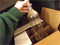 Box of Vintage Wine Bottles