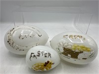 Vintage glass Easter eggs