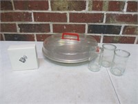 Pie Carrier, 3 Jars & Rae Dunn Decor