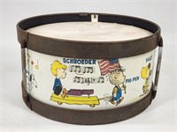 VINTAGE TIN LITHO PEANUTS SNOOPY DRUM